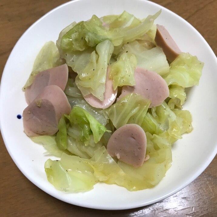 キャベツと魚ニソの炒め物